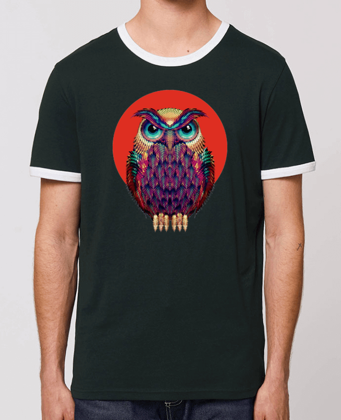 Unisex ringer t-shirt Ringer Owl by ali_gulec