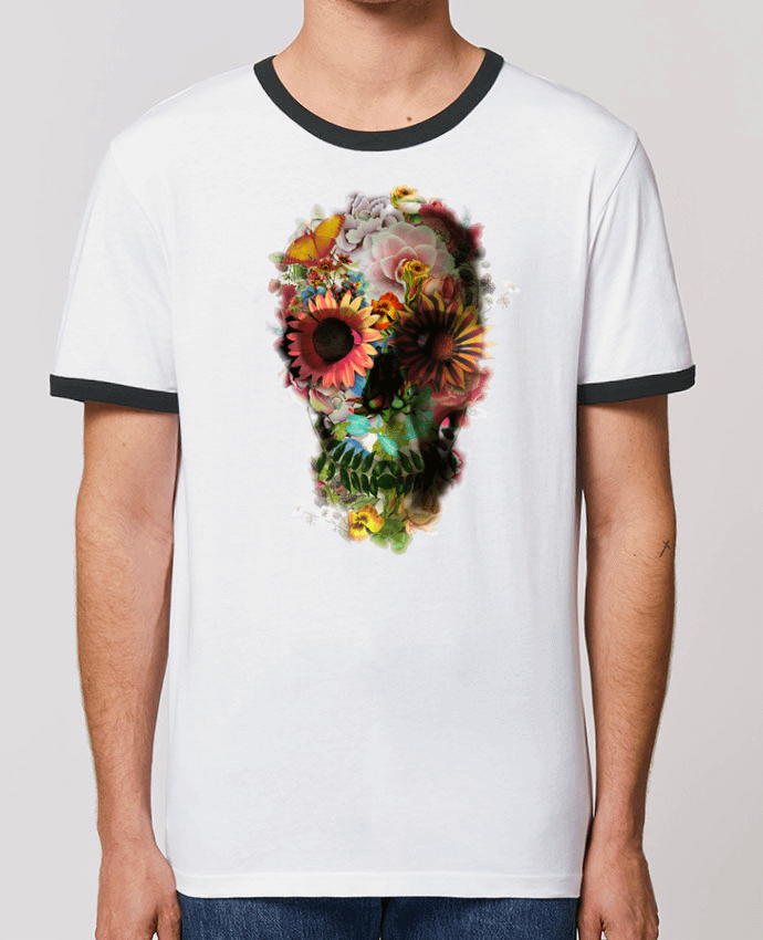 Unisex ringer t-shirt Ringer Skull 2 by ali_gulec