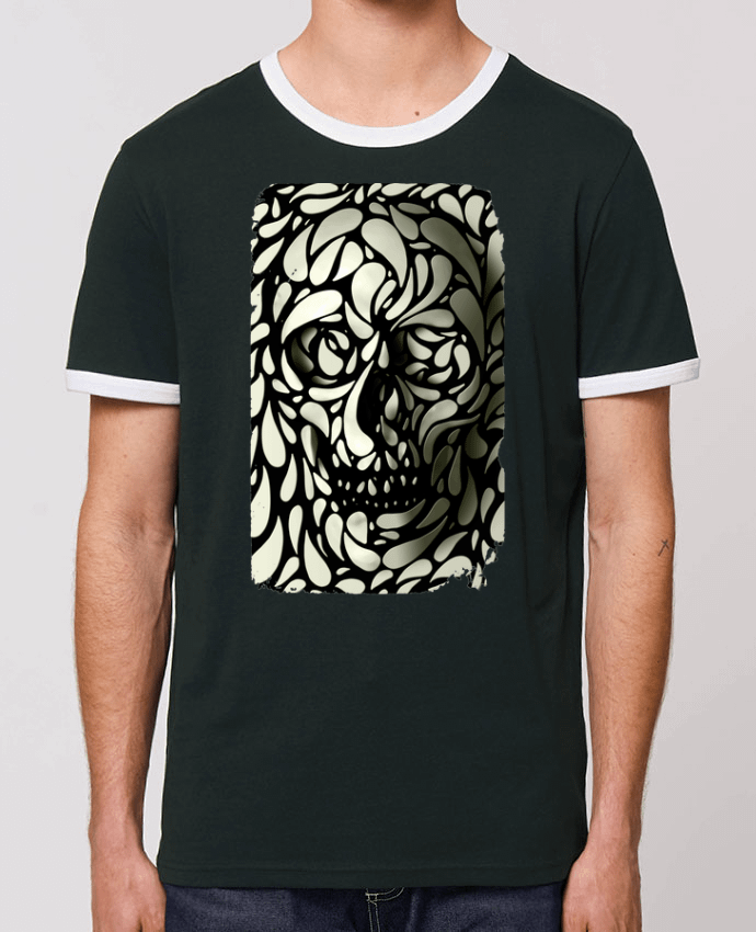T-Shirt Contrasté Unisexe Stanley RINGER Skull 4 by ali_gulec