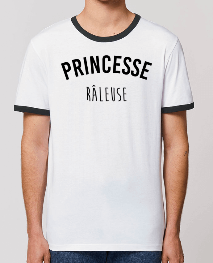 Unisex ringer t-shirt Ringer Princesse râleuse by La boutique de Laura
