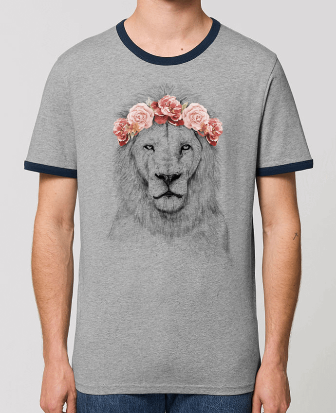 Unisex ringer t-shirt Ringer Festival Lion by Balàzs Solti