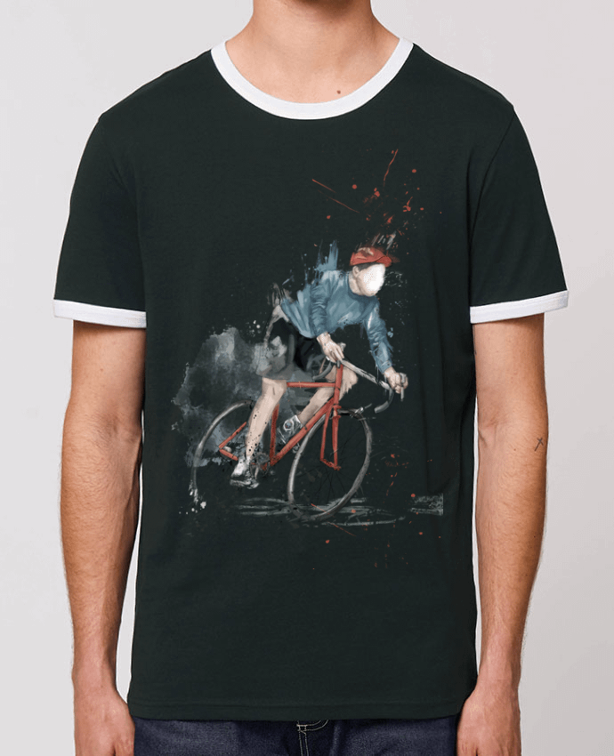 Unisex ringer t-shirt Ringer I want to Ride by Balàzs Solti