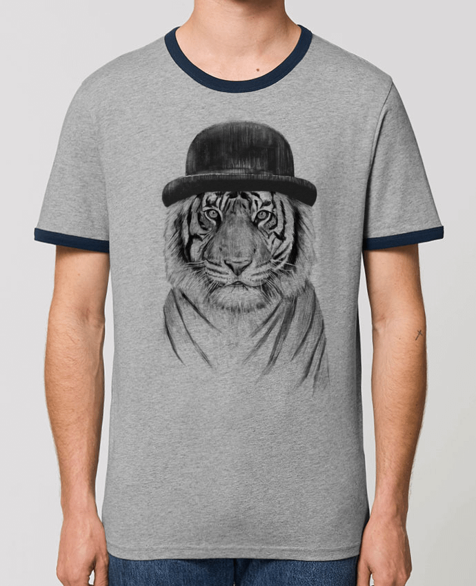Unisex ringer t-shirt Ringer welcome-to-jungle-bag by Balàzs Solti