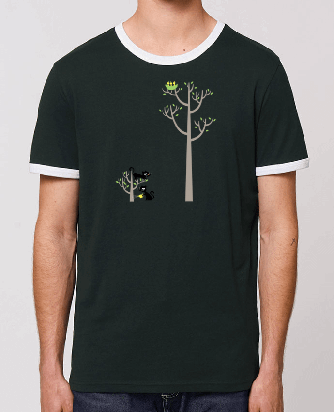 T-Shirt Contrasté Unisexe Stanley RINGER Growing a plant for Lunch by flyingmouse365