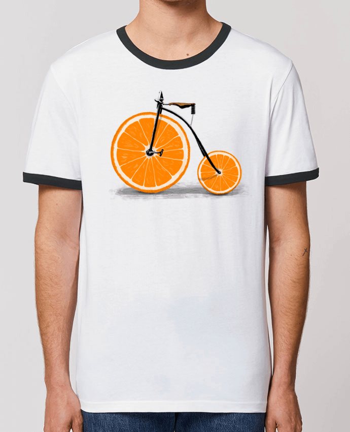 Unisex ringer t-shirt Ringer Vitamin by Florent Bodart