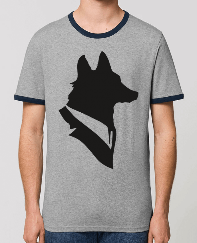 Unisex ringer t-shirt Ringer Mr Fox by Florent Bodart