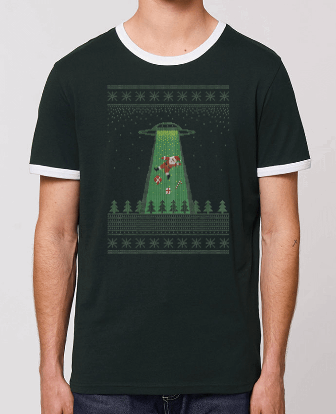 Unisex ringer t-shirt Ringer Goodbye to Boring Santa by Morozinka