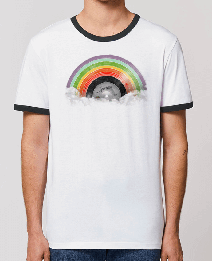Unisex ringer t-shirt Ringer Rainbow Classics by Florent Bodart