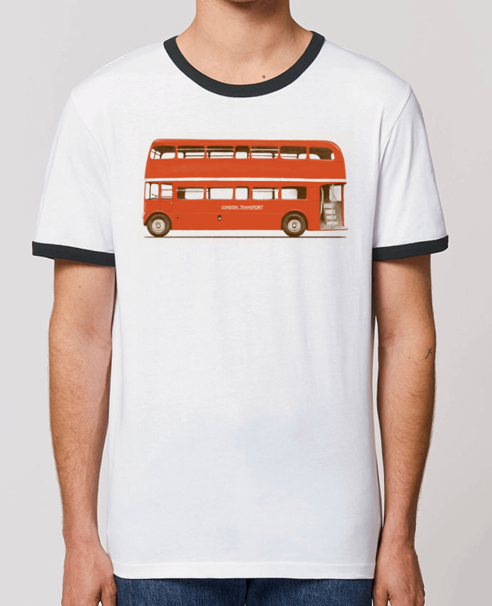 CAMISETA BORDES EN CONTRASTE UNISEX Stanley RINGER Red London Bus por Florent Bodart