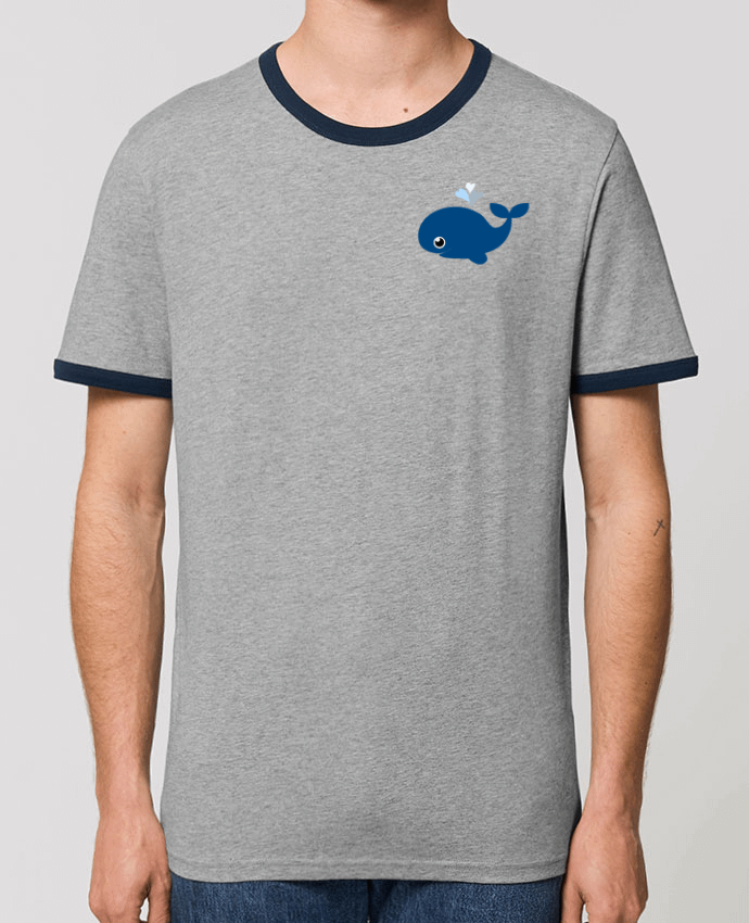 T-shirt Baleine coeur par WBang