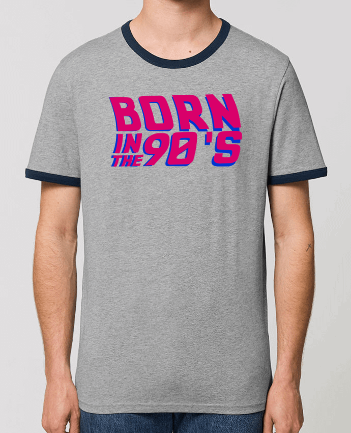 CAMISETA BORDES EN CONTRASTE UNISEX Stanley RINGER Born in the 90's por tunetoo