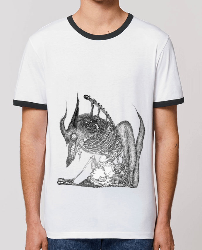 T-Shirt Contrasté Unisexe Stanley RINGER Loup by Goulg