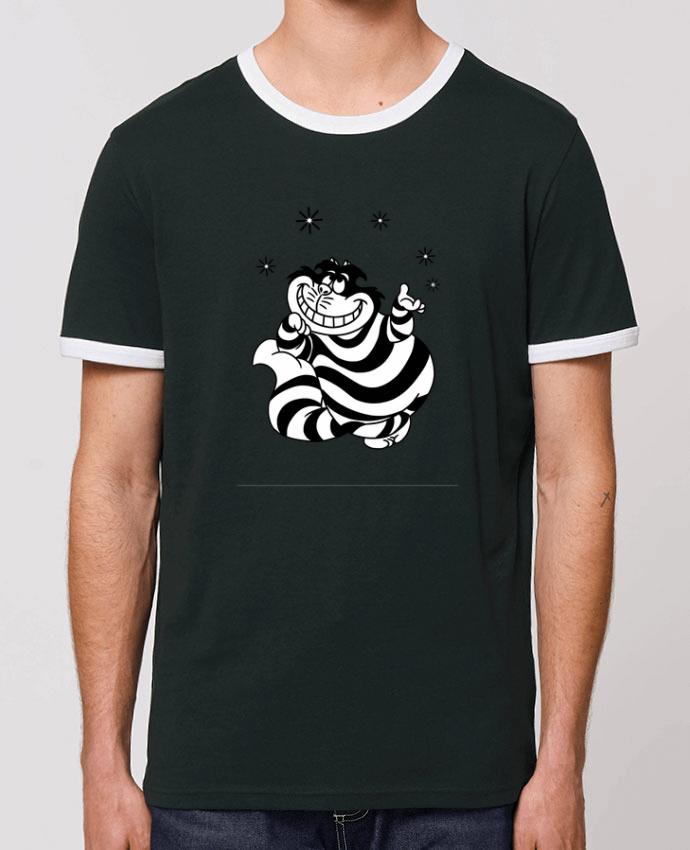 T-Shirt Contrasté Unisexe Stanley RINGER Cheshire cat by tattooanshort