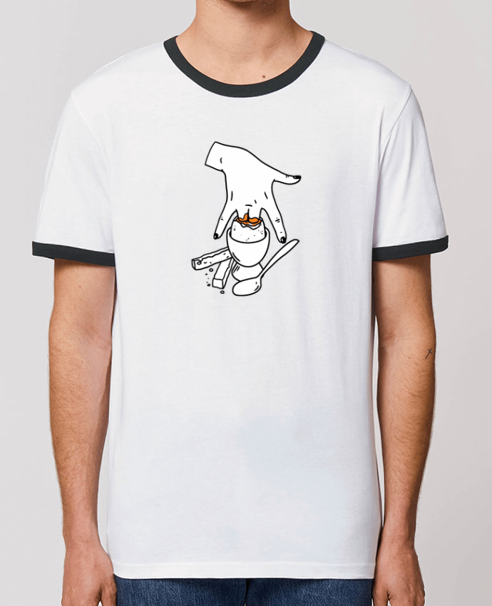 CAMISETA BORDES EN CONTRASTE UNISEX Stanley RINGER Super mouillette ou qui viole un oeuf viole un boeuf por tattooanshort