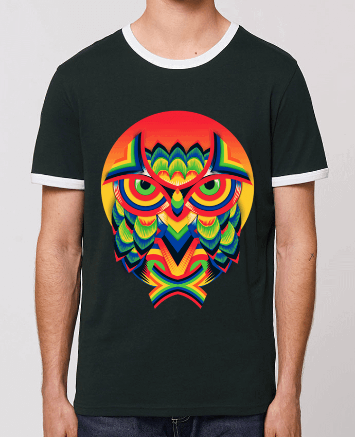 Unisex ringer t-shirt Ringer Owl 3 by ali_gulec