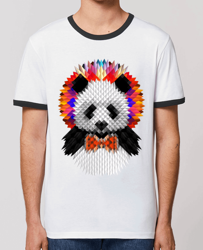 CAMISETA BORDES EN CONTRASTE UNISEX Stanley RINGER Panda por ali_gulec