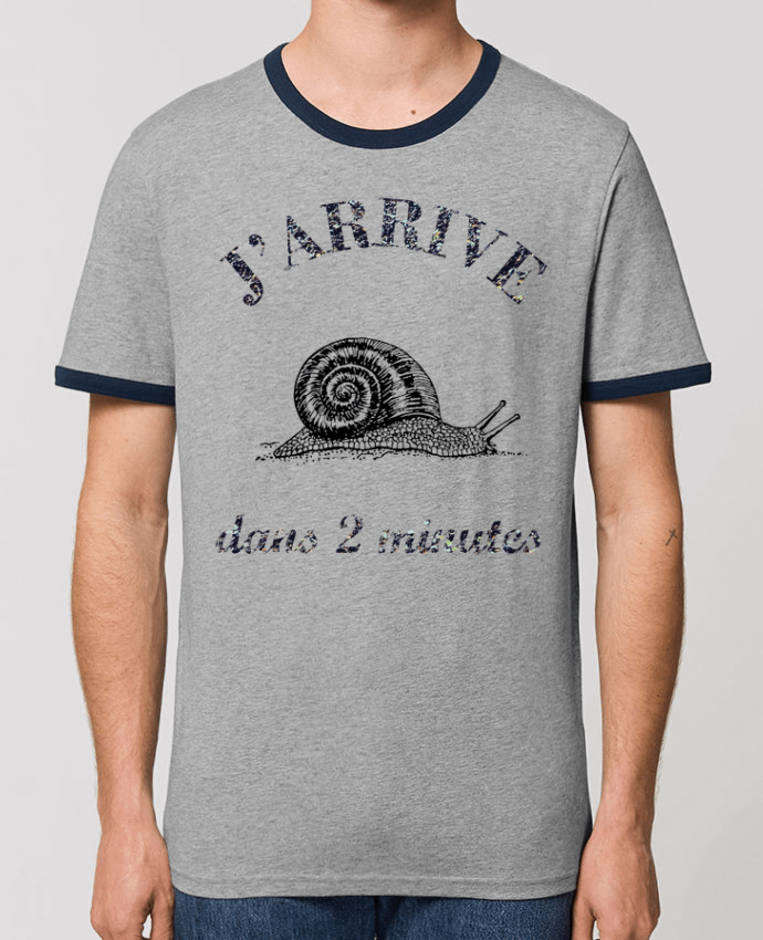 T-Shirt Contrasté Unisexe Stanley RINGER J'arrive dans 2 minutes by Promis