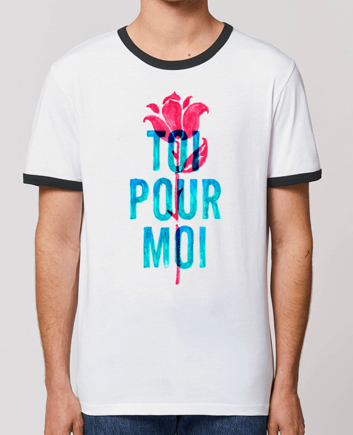 Unisex ringer t-shirt Ringer Toi pour moi by Promis