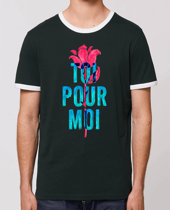 Unisex ringer t-shirt Ringer Toi pour moi by Promis