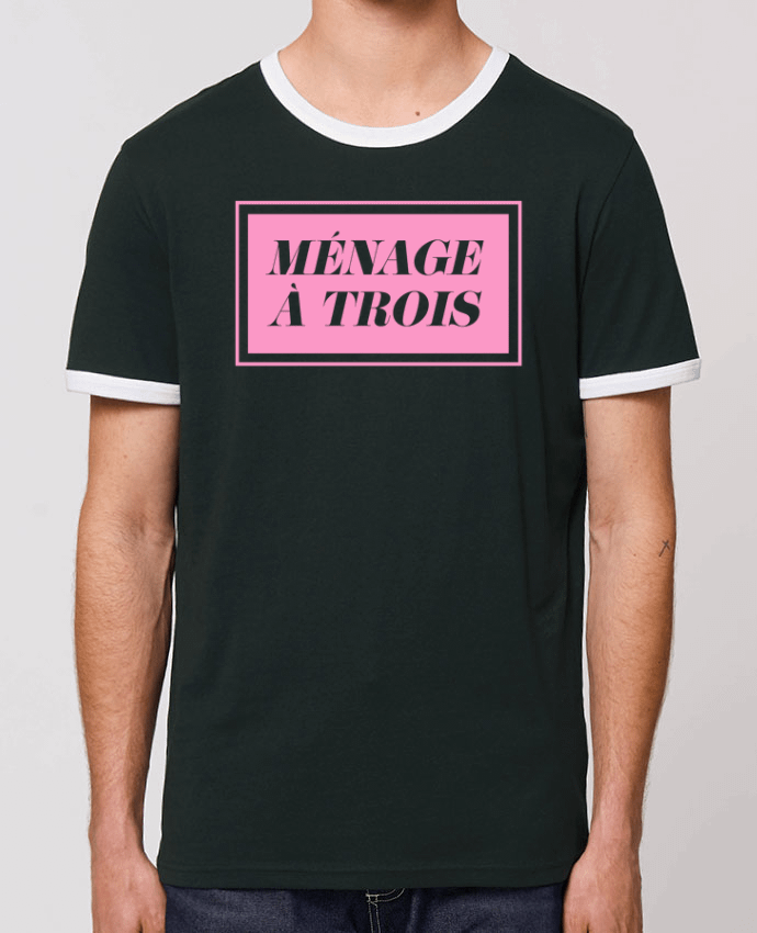 T-Shirt Contrasté Unisexe Stanley RINGER Ménage à trois by tunetoo