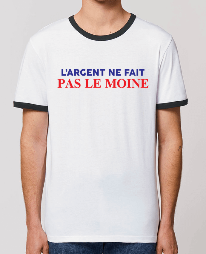 CAMISETA BORDES EN CONTRASTE UNISEX Stanley RINGER L'argent ne fait pas le moine por tunetoo