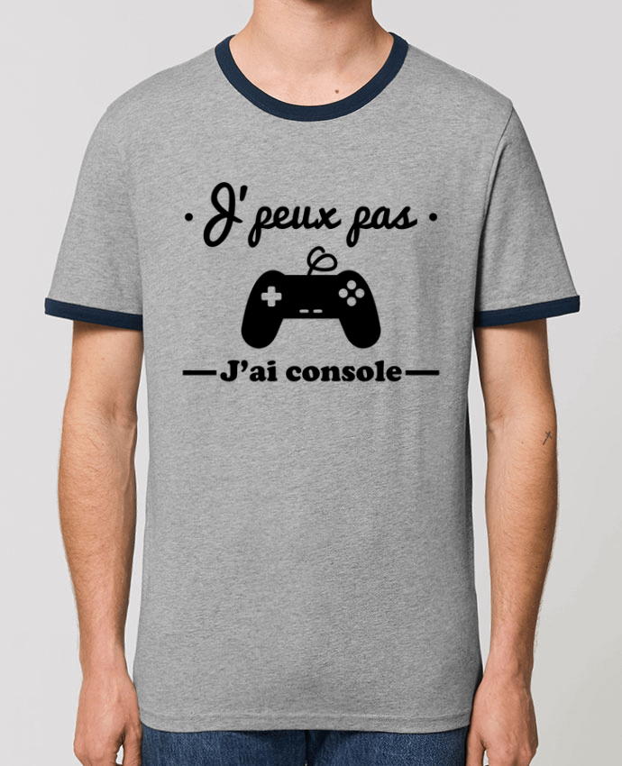 Unisex ringer t-shirt Ringer J'peux pas j'ai console ,geek,gamer,gaming by Benichan