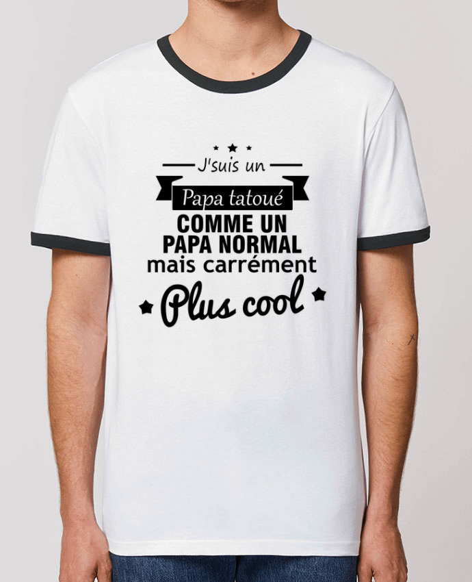 T-shirt Papa tatoué , cadeau père , tatouage par Benichan