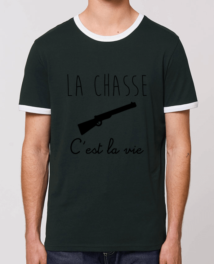 T-Shirt Contrasté Unisexe Stanley RINGER La chasse c'est la vie, chasseur by Benichan