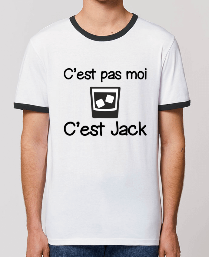 Unisex ringer t-shirt Ringer C'est pas moi c'est Jack by Benichan