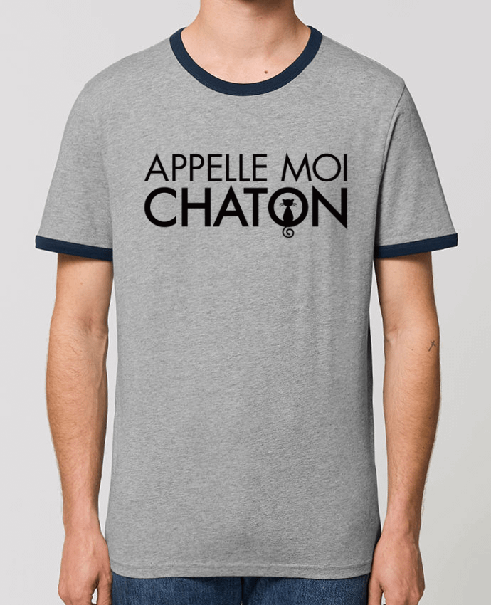 Unisex ringer t-shirt Ringer Appelle moi Chaton by Freeyourshirt.com