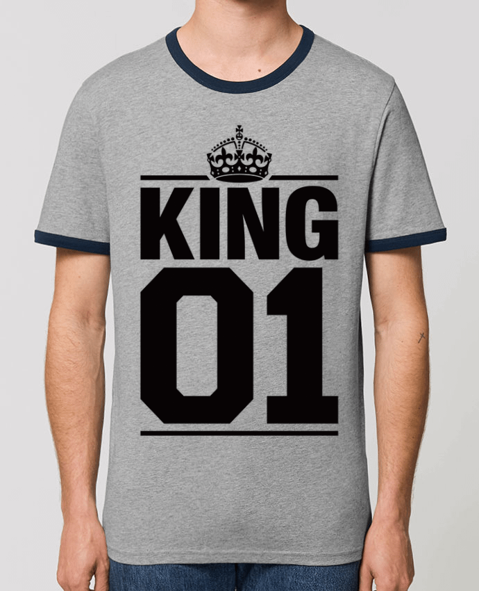 T-Shirt Contrasté Unisexe Stanley RINGER King 01 by Freeyourshirt.com