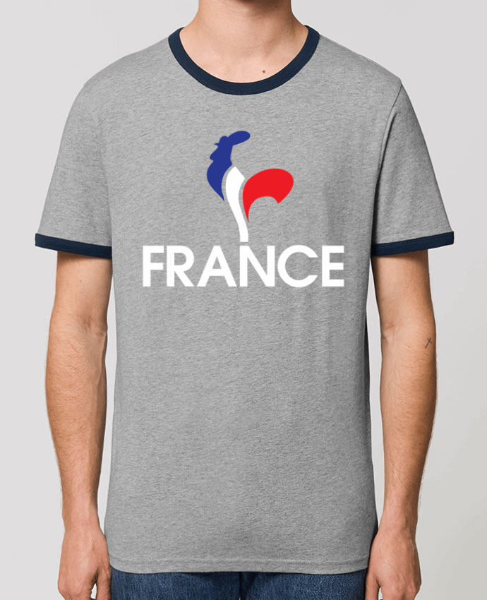 Unisex ringer t-shirt Ringer France et Coq by Freeyourshirt.com