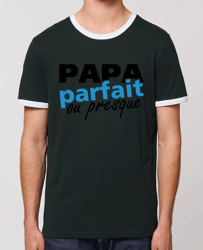 CAMISETA BORDES EN CONTRASTE UNISEX Stanley RINGER Papa porfait ou presque por GraphiCK-Kids