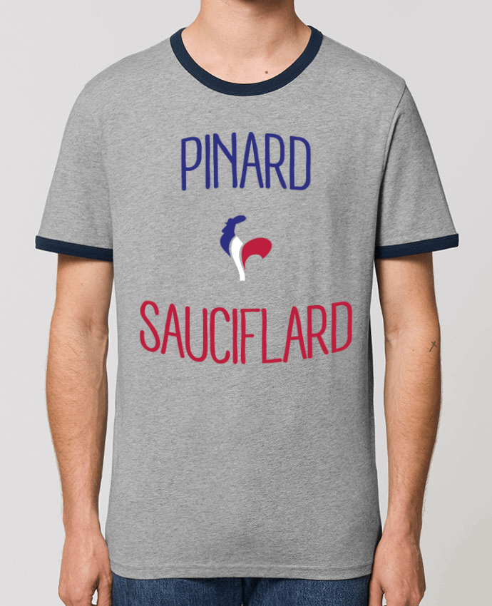 Unisex ringer t-shirt Ringer Pinard Sauciflard by Freeyourshirt.com