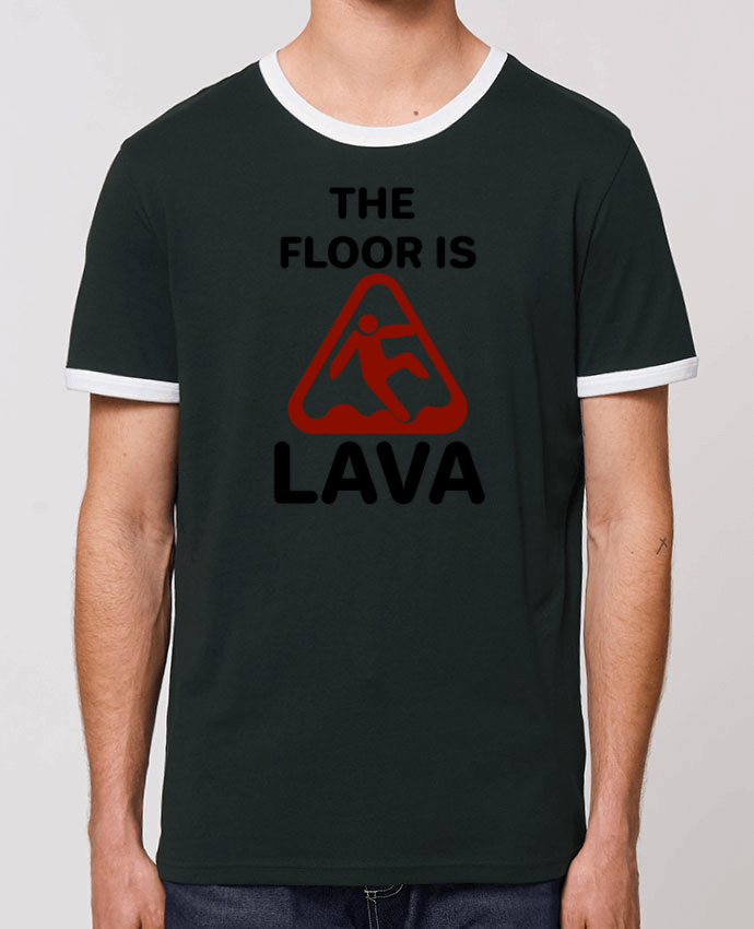 Unisex ringer t-shirt Ringer The floor is lava by tunetoo