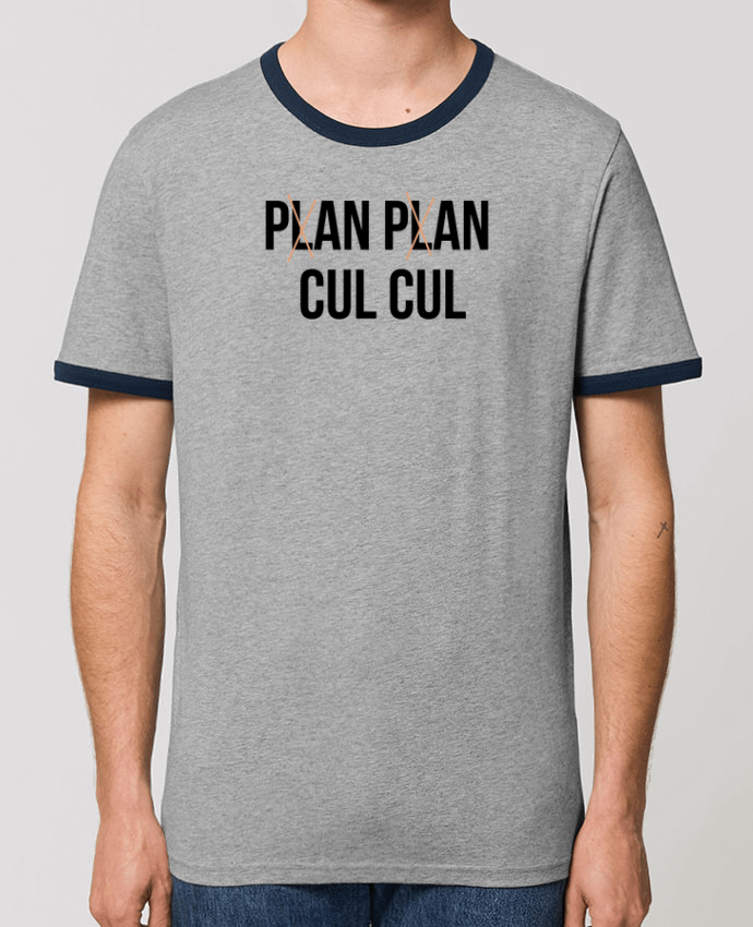 T-Shirt Contrasté Unisexe Stanley RINGER Plan plan cul cul by tunetoo