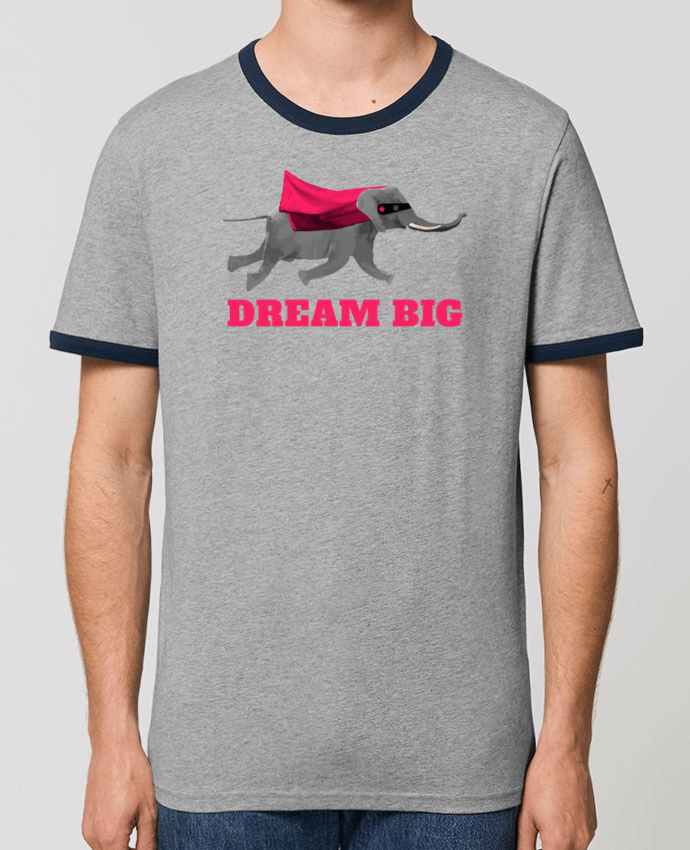 Unisex ringer t-shirt Ringer Dream big éléphant by justsayin