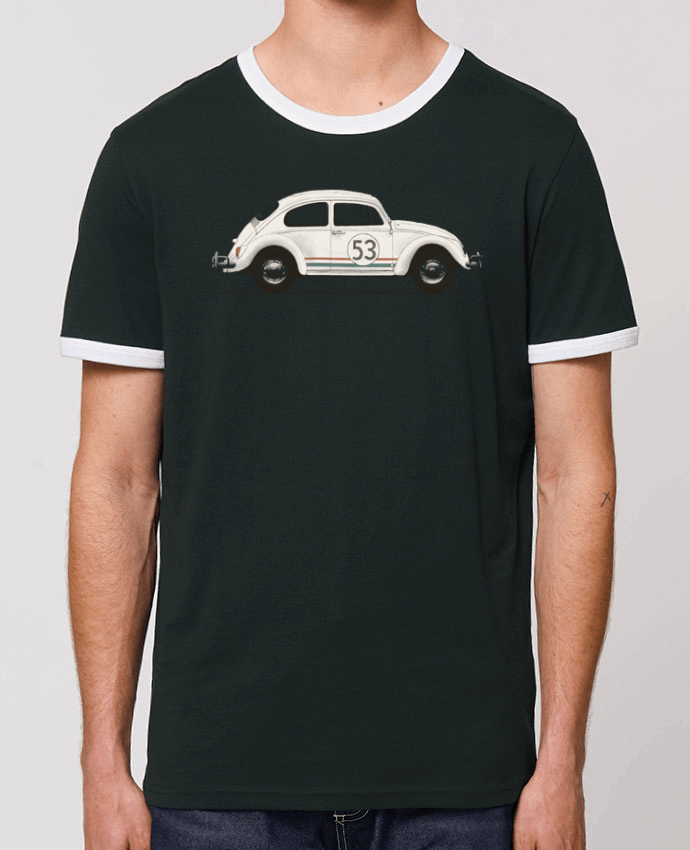 Unisex ringer t-shirt Ringer Herbie big by Florent Bodart