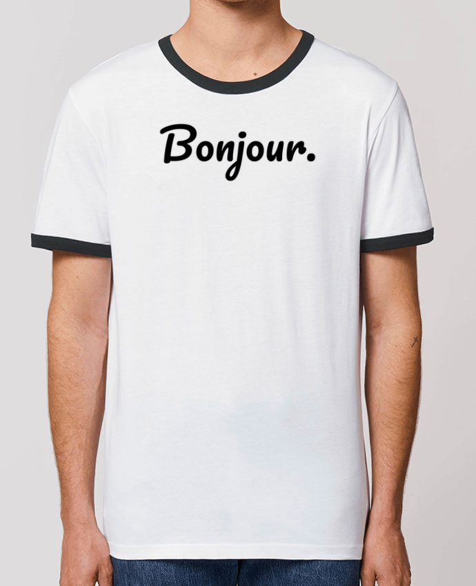 T-Shirt Contrasté Unisexe Stanley RINGER Bonjour. by tunetoo