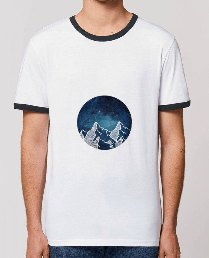 T-Shirt Contrasté Unisexe Stanley RINGER Canadian Mountain by Likagraphe
