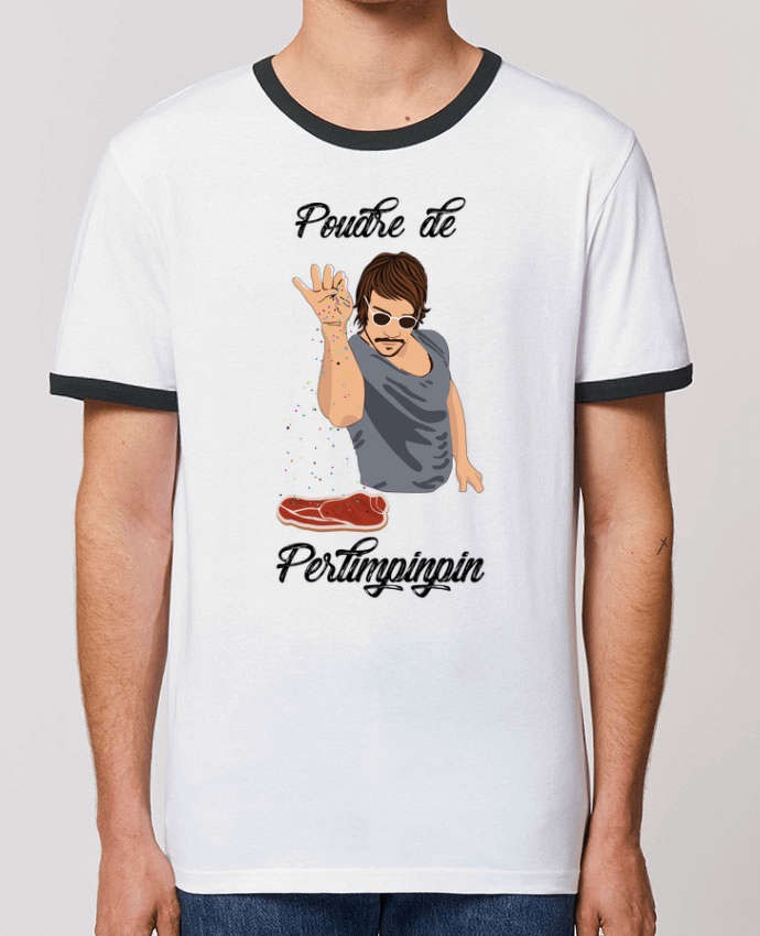 Unisex ringer t-shirt Ringer Poudre de Perlimpinpin VS Salt Bae by tunetoo