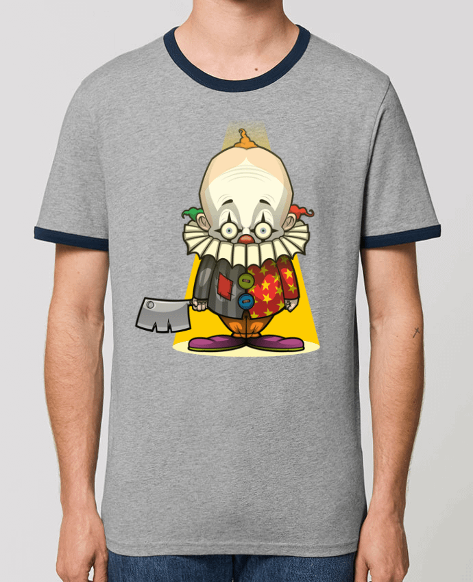 Unisex ringer t-shirt Ringer Choppy Clown by SirCostas