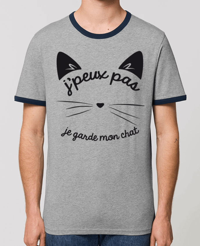 T-shirt Je peux pas je garde mon chat par FRENCHUP-MAYO