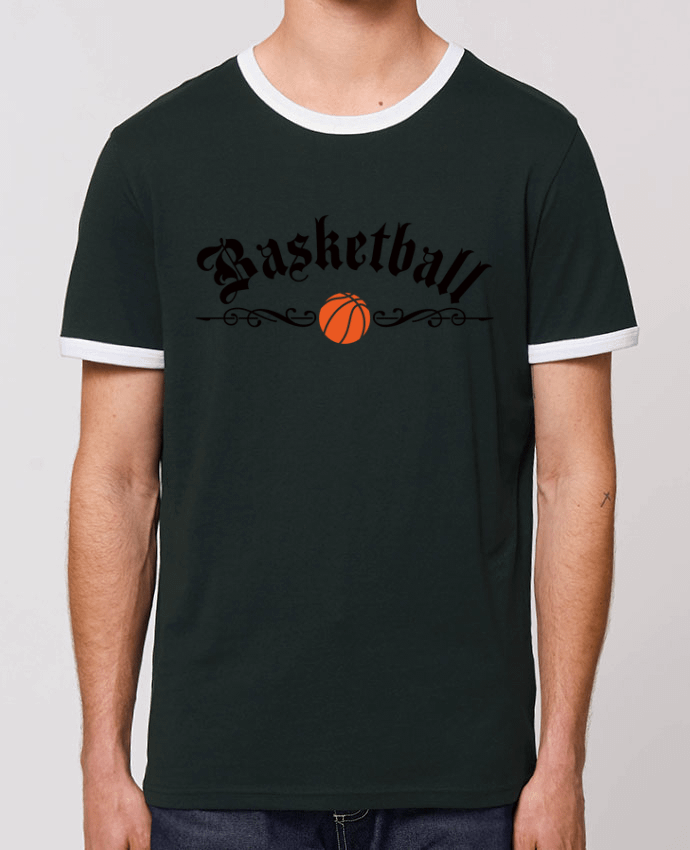 T-Shirt Contrasté Unisexe Stanley RINGER Basketball by Freeyourshirt.com