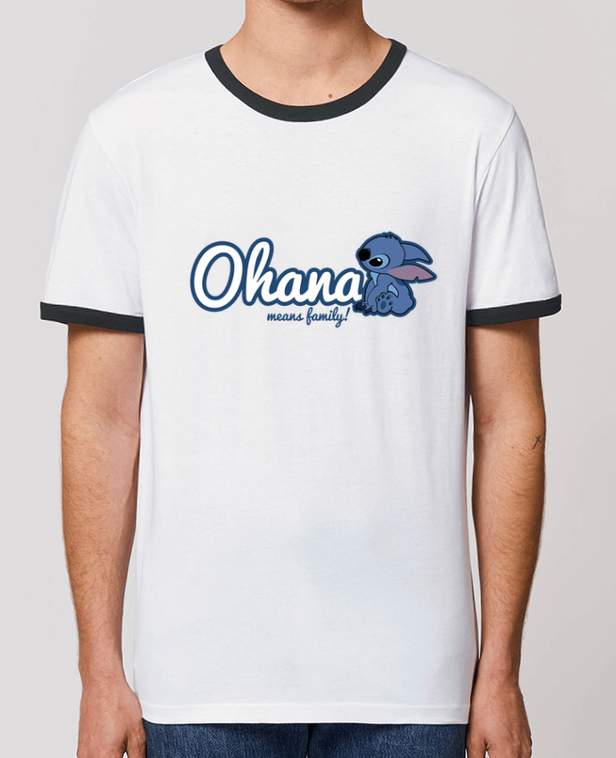 T-Shirt Contrasté Unisexe Stanley RINGER Ohana means family by Kempo24