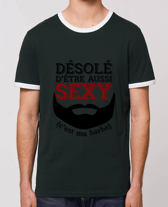 CAMISETA BORDES EN CONTRASTE UNISEX Stanley RINGER Barbe sexy cadeau humour por Original t-shirt