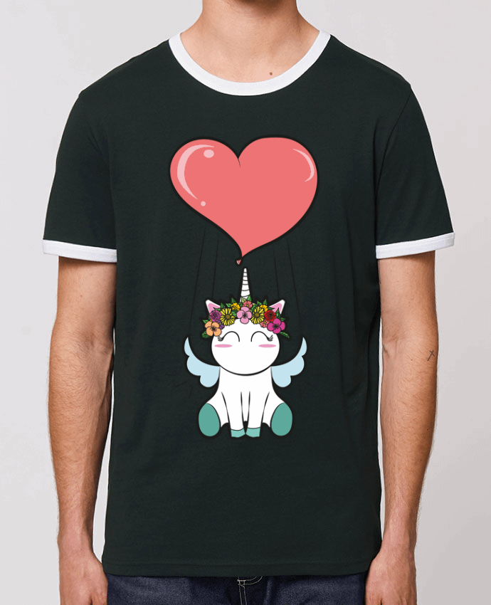 Unisex ringer t-shirt Ringer Lovely unicorn by 