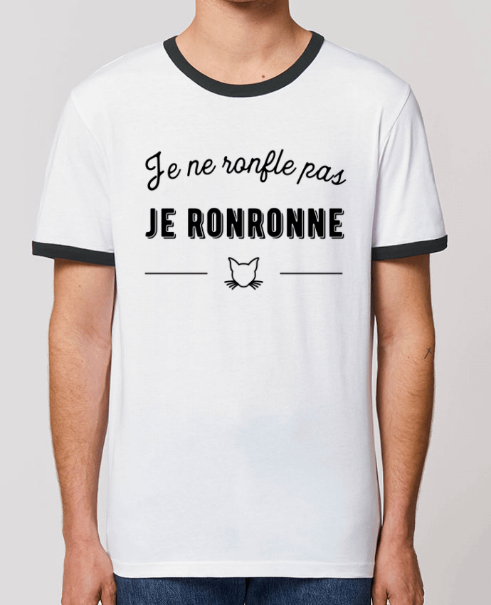 Unisex ringer t-shirt Ringer je ronronne t-shirt humour by Original t-shirt