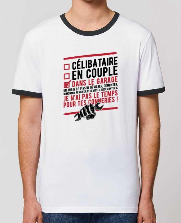 T-Shirt Contrasté Unisexe Stanley RINGER Dans le garage humour by Original t-shirt