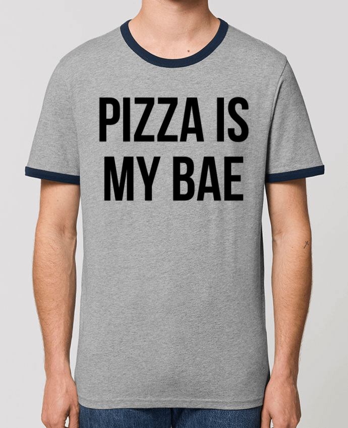 T-Shirt Contrasté Unisexe Stanley RINGER Pizza is my BAE by Bichette